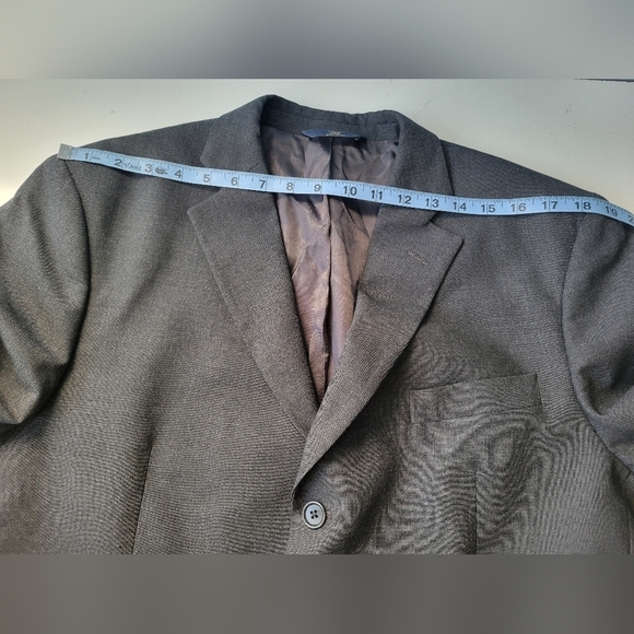 346 Brooks Brothers Stretch Wool Blazer Grey/Black in Size 43L - Picture 11 of 15
